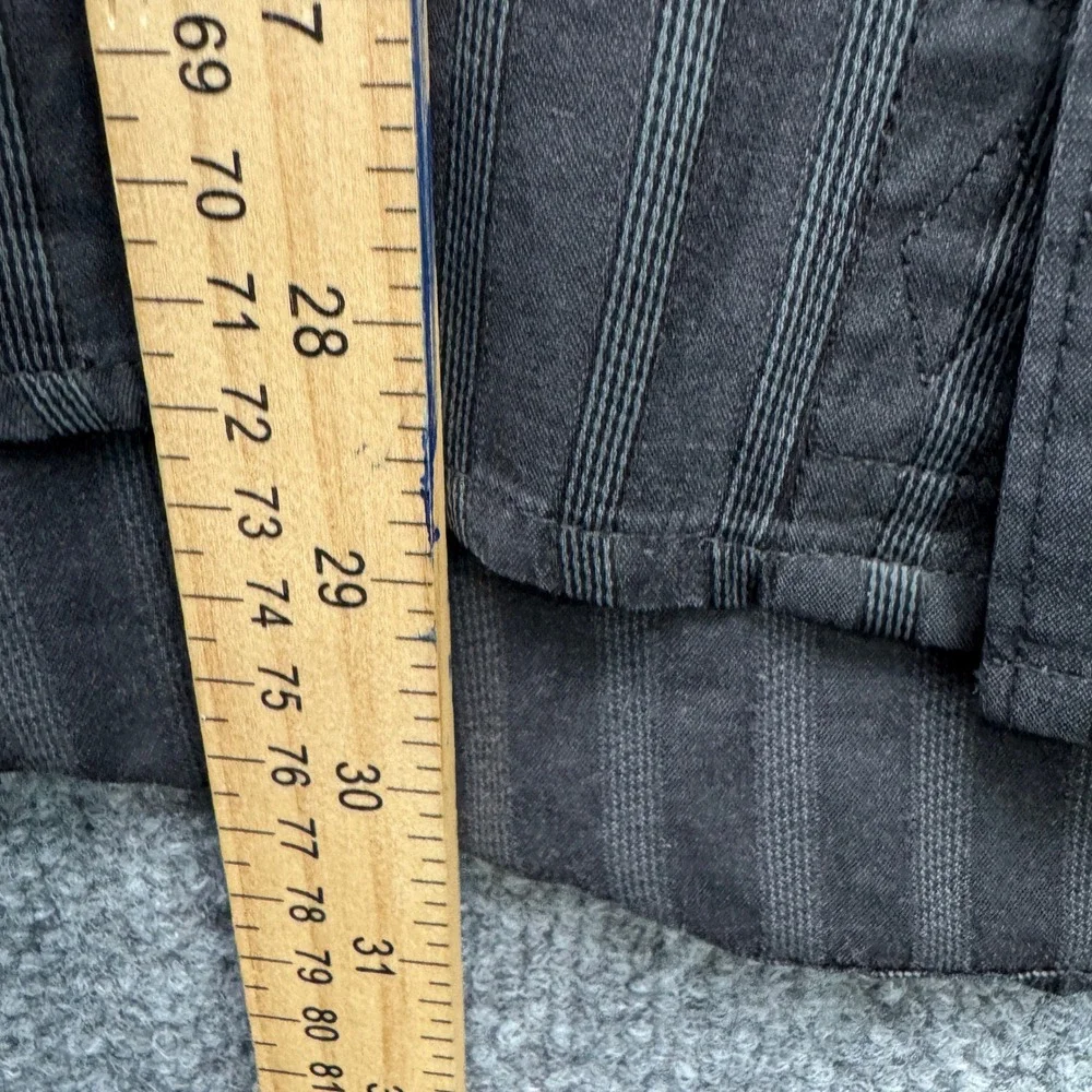 Volcom Slightly Removed Button Shirt Mens XL Black Gray Long Sleeve Casual‎